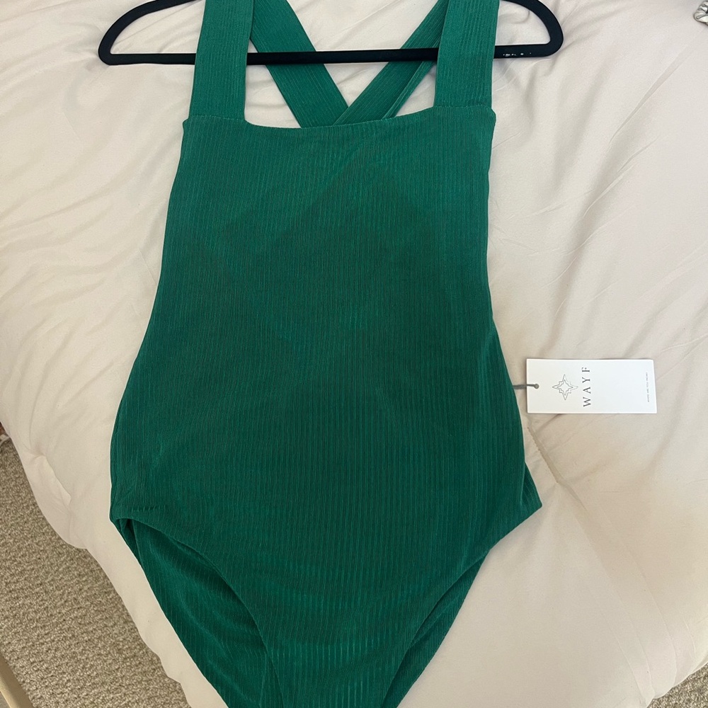 Wayf Green Bodysuit NWT